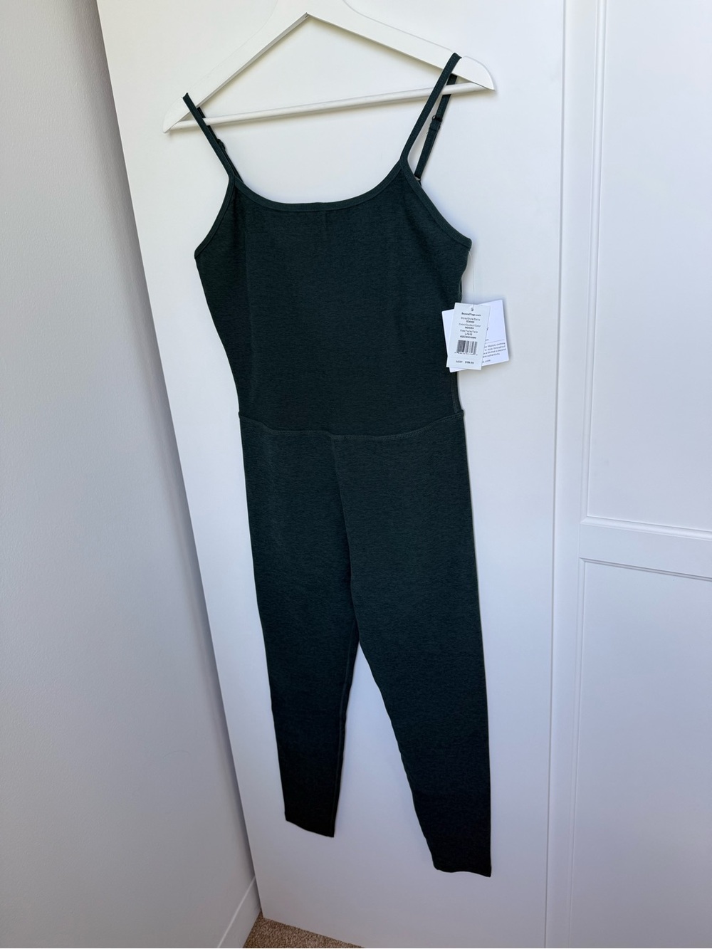 Beyond Yoga Women's Spacedye Uplevel Midi Jumpsuit Large NWT Green So Soft!